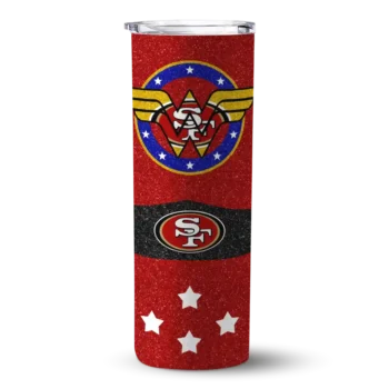 San Francisco 49ers Skinny Tumbler - Customized Star Cluster Red