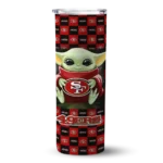 customized-san-francisco-49ers-yoda-cozy-red-black-skinny-tumbler-best-selling.webp