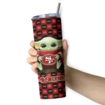 customized-san-francisco-49ers-yoda-cozy-red-black-skinny-tumbler-best-selling.webp