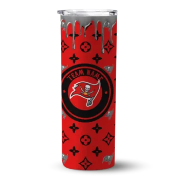 Tampa Bay Buccaneers Skinny Tumbler - Customized Camo Streak Red