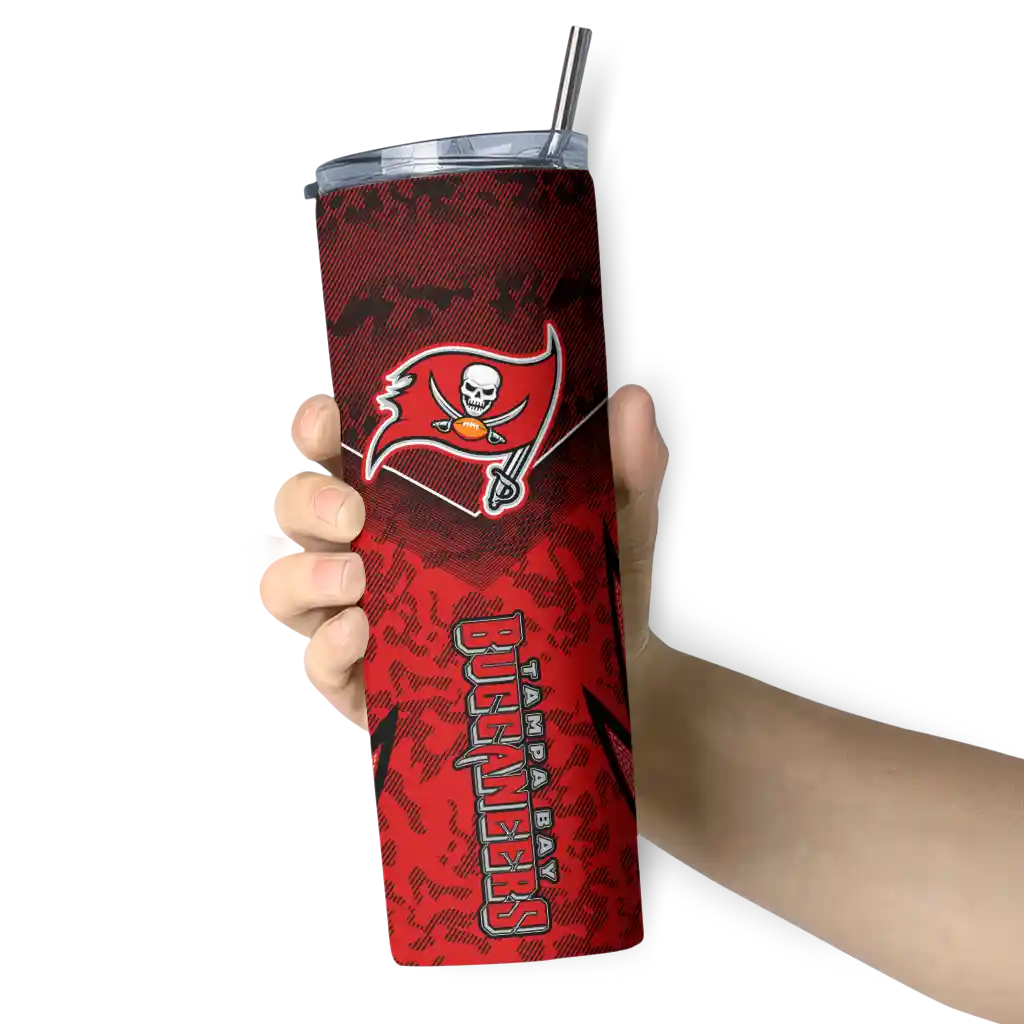 customized-tampa-bay-buccaneers-spiral-burst-print-red-skinny-tumbler-premium-grade.webp