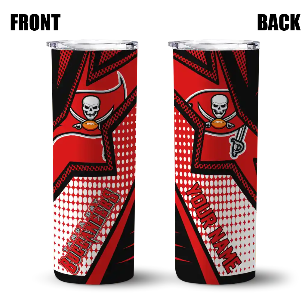 customized-tampa-bay-buccaneers-web-stripes-red-white-skinny-tumbler-fashion-forward.webp