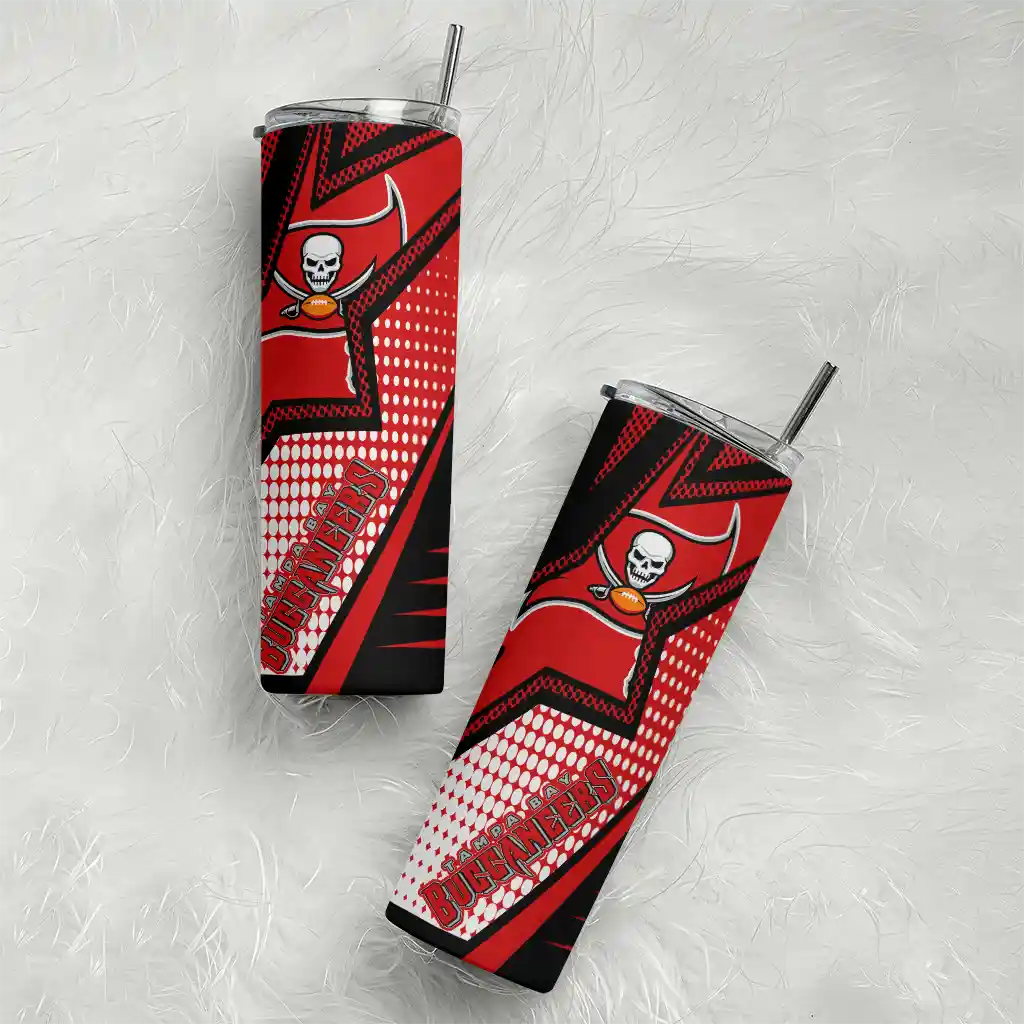 customized-tampa-bay-buccaneers-web-stripes-red-white-skinny-tumbler-top-rated.webp