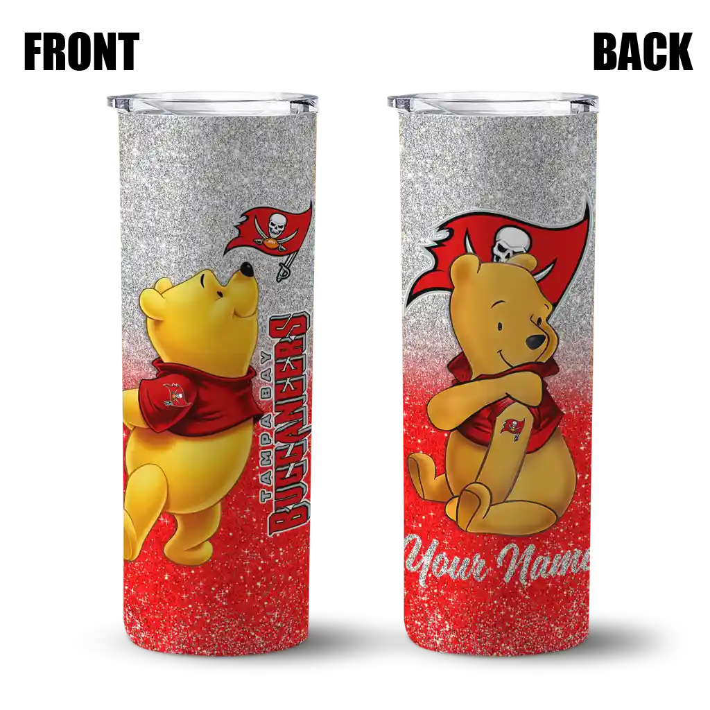 customized-tampa-bay-buccaneers-winnie-the-pooh-red-gray-skinny-tumbler-fashion-forward.webp