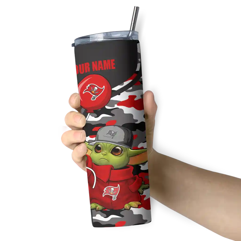 customized-tampa-bay-buccaneers-yoda-camo-red-black-skinny-tumbler-premium-grade.webp