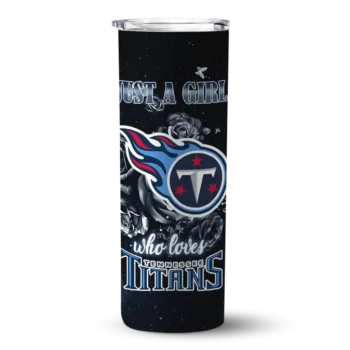 Tennessee Titans Skinny Tumbler - Customized Rose Romance Navy Black