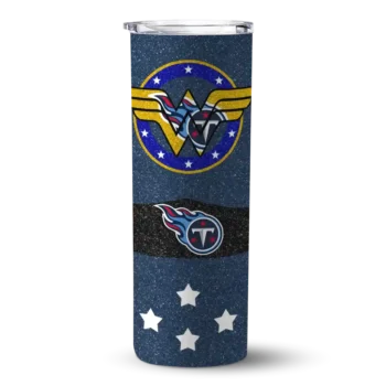 Tennessee Titans Skinny Tumbler - Customized Star Cluster Navy