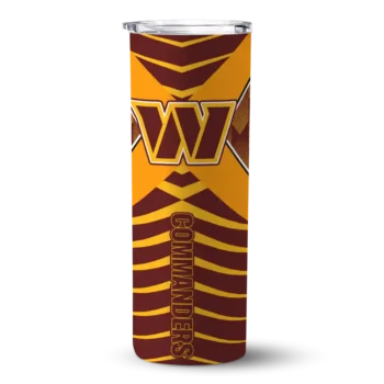 Washington Commanders Skinny Tumbler - Customized Camo Texture Burgundy