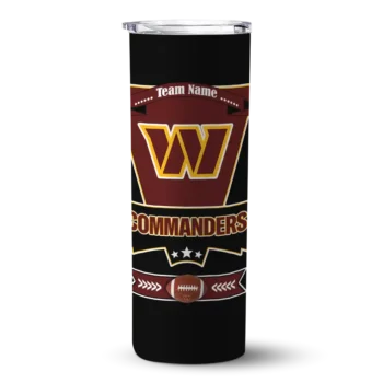 Washington Commanders Skinny Tumbler - Customized Helmet Belt Burgundy Black