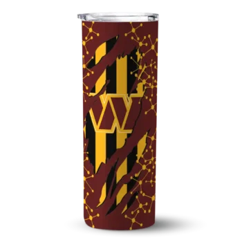 Washington Commanders Skinny Tumbler - Customized Star Pop Burgundy Black