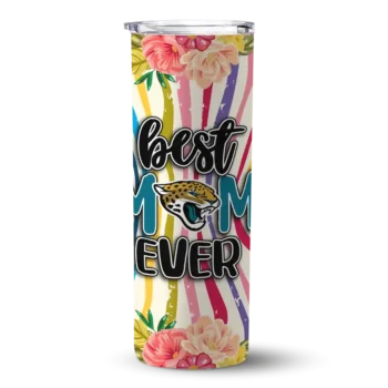 Jacksonville Jaguars Skinny Tumbler - Flower Cluster