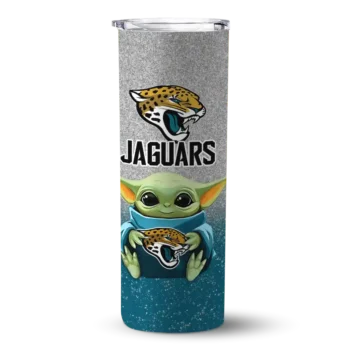 Jaguars Yoda Skinny Tumbler - Jacksonville Smile Teal