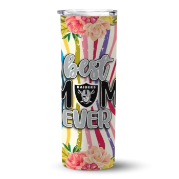 Las Vegas Raiders Skinny Tumbler - Flower Cluster