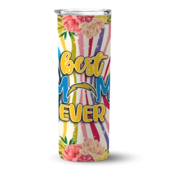 Los Angeles Chargers Skinny Tumbler - Flower Cluster