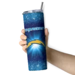los-angeles-chargers-radiant-glitter-blue-skinny-tumbler-best-selling.webp