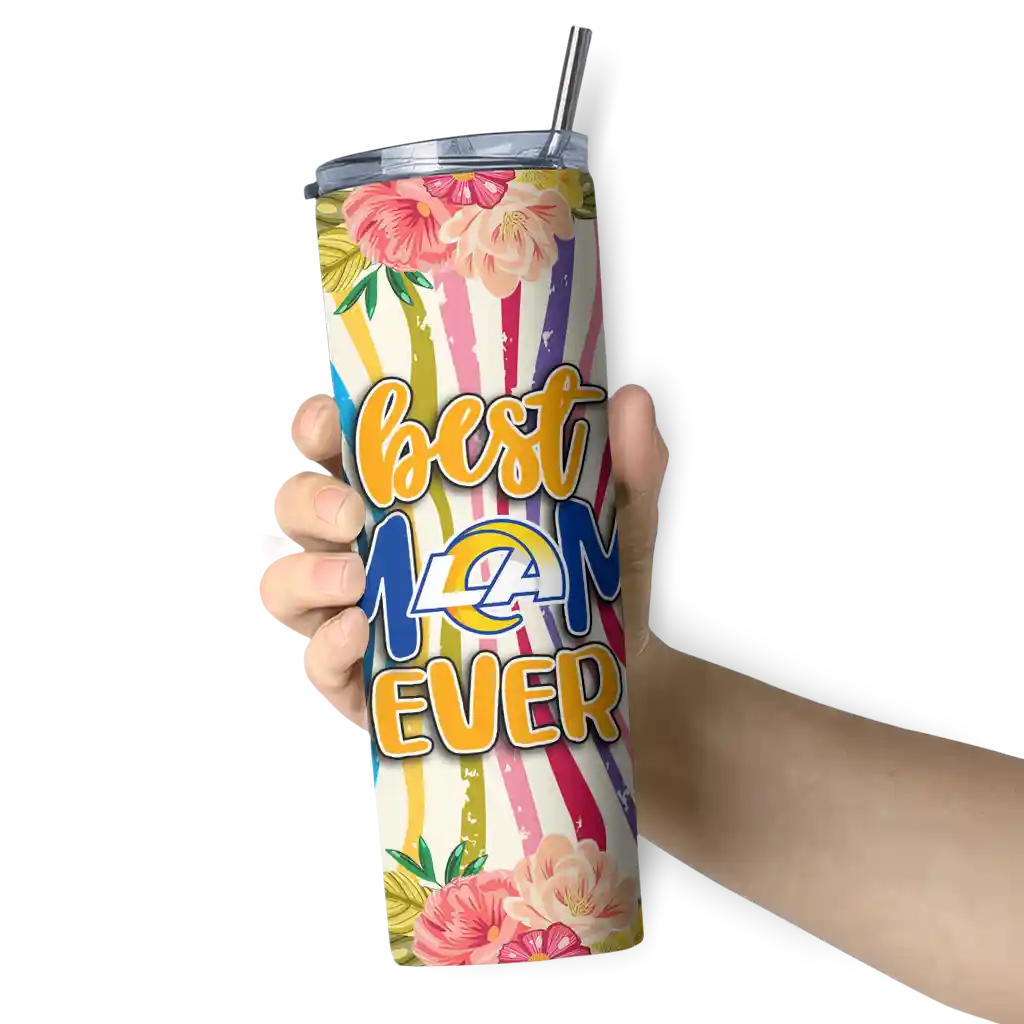 los-angeles-rams-flower-cluster-skinny-tumbler-premium-grade.webp