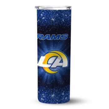 Angeles Rams Skinny Tumbler - Los Radiant Glitter Blue