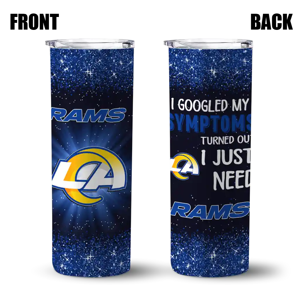 los-angeles-rams-radiant-glitter-blue-skinny-tumbler-fashion-forward.webp