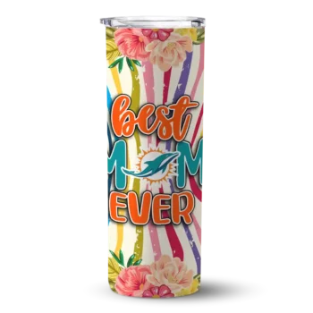 Miami Dolphins Skinny Tumbler - Flower Cluster