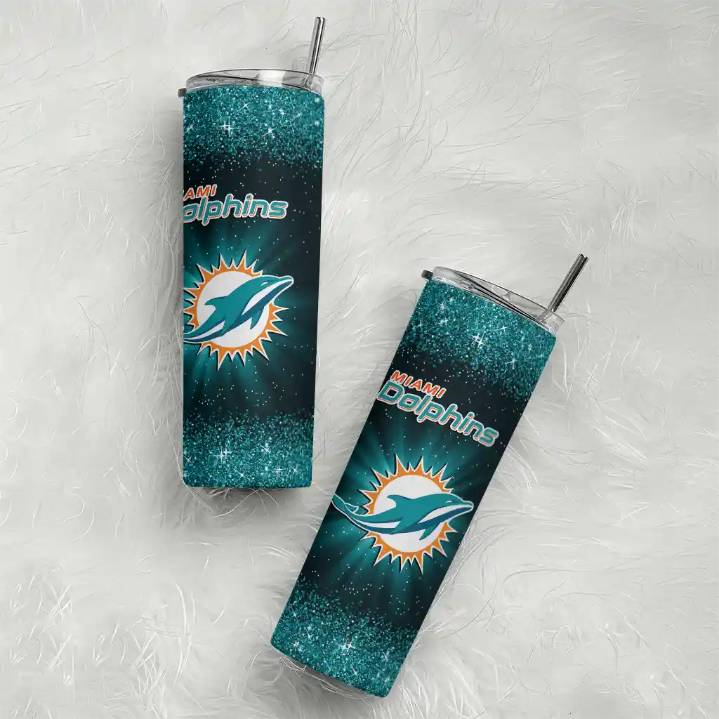 miami-dolphins-radiant-glitter-aqua-skinny-tumbler-top-rated.webp