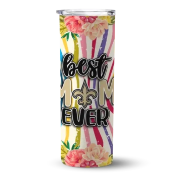 New Orleans Saints Skinny Tumbler - Flower Cluster