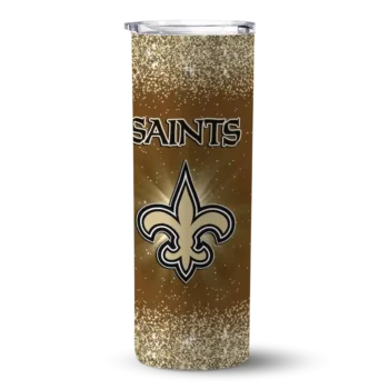 Orleans Saints Skinny Tumbler - New Radiant Glitter Gold