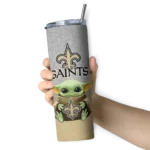 new-orleans-saints-yoda-smile-gold-skinny-tumbler-best-selling.webp