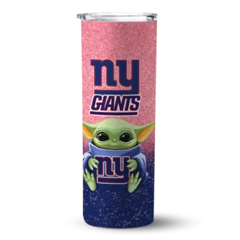 York Giants Skinny Tumbler - New Yoda Smile Blue