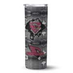 personalized-arizona-cardinals-chevron-v-red-gray-skinny-tumbler-best-selling.webp