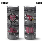 personalized-arizona-cardinals-chevron-v-red-gray-skinny-tumbler-best-selling.webp