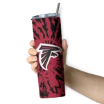 personalized-atlanta-falcons-metallic-grid-red-skinny-tumbler-best-selling.webp
