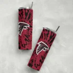 personalized-atlanta-falcons-metallic-grid-red-skinny-tumbler-best-selling.webp
