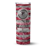 personalized-atlanta-falcons-patterned-waves-red-skinny-tumbler-best-selling.webp