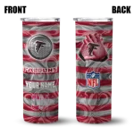 personalized-atlanta-falcons-patterned-waves-red-skinny-tumbler-best-selling.webp