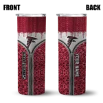 personalized-atlanta-falcons-sparkle-drip-red-skinny-tumbler-best-selling.webp