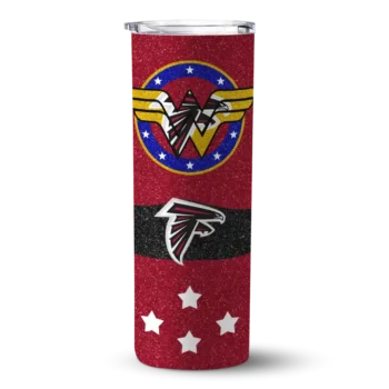 Personalized Atlanta Falcons Star Cluster Red Skinny Tumbler