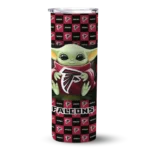 personalized-atlanta-falcons-yoda-cozy-red-black-skinny-tumbler-best-selling.webp