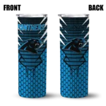 personalized-carolina-panthers-chevron-stripes-blue-skinny-tumbler-best-selling.webp
