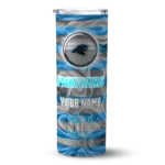 personalized-carolina-panthers-patterned-waves-blue-skinny-tumbler-best-selling.webp
