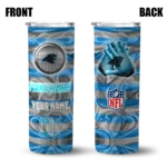 personalized-carolina-panthers-patterned-waves-blue-skinny-tumbler-best-selling.webp
