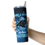 personalized-carolina-panthers-rose-romance-blue-black-skinny-tumbler-best-selling.webp