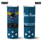 personalized-carolina-panthers-star-cluster-blue-skinny-tumbler-best-selling.webp