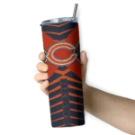 personalized-chicago-bears-camo-texture-blue-skinny-tumbler-best-selling.webp