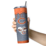 personalized-chicago-bears-pixel-fade-blue-skinny-tumbler-best-selling.webp