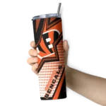 personalized-cincinnati-bengals-web-stripes-orange-white-skinny-tumbler-best-selling.webp