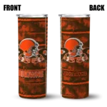 personalized-cleveland-browns-chevron-patch-brown-skinny-tumbler-best-selling.webp
