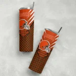 personalized-cleveland-browns-chevron-stripes-brown-skinny-tumbler-best-selling.webp