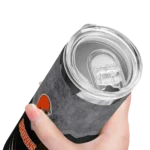 personalized-cleveland-browns-hexagon-honeycomb-brown-black-skinny-tumbler-best-selling.webp
