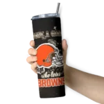 personalized-cleveland-browns-rose-romance-brown-black-skinny-tumbler-best-selling.webp