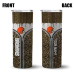 personalized-cleveland-browns-sparkle-drip-brown-skinny-tumbler-best-selling.webp